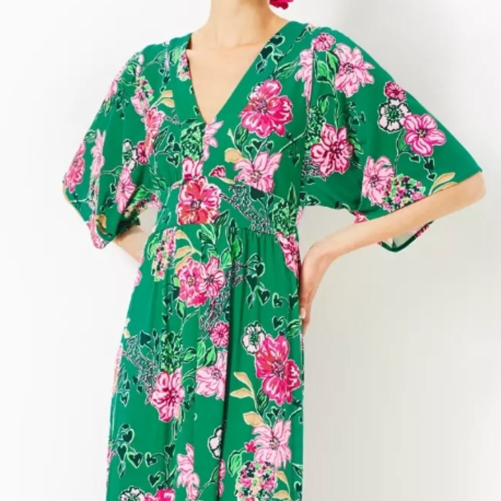 NWT Lilly Pulitzer Roselle Multi Safari Sanctuary Maxi Dress size 10